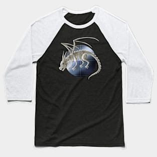 Kawaii Skeleton Dragon - With Background Baseball T-Shirt